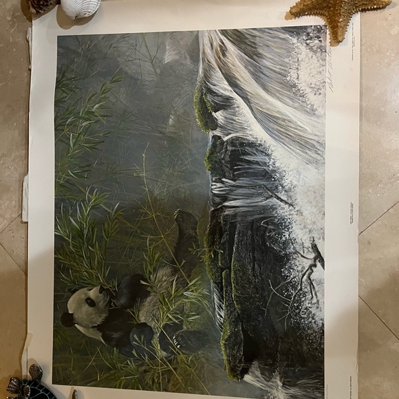 VINTAGE SIGNED The Giant Panda Painting by Robert Bateman 1985 - Picture 3 of 6